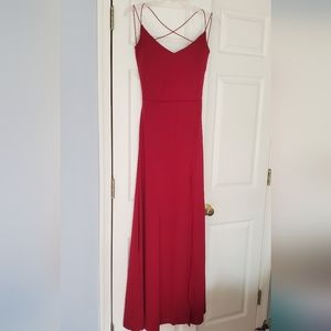 Strappy Back Red Dress
